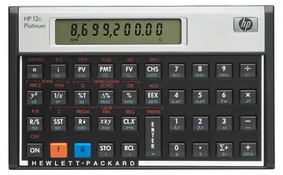 Produktbild von HP 12c Platinium Calculatrice Fici¨re Noir Display-Rechner Bürobedarf (115,27)