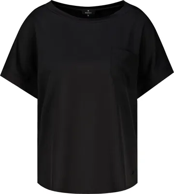 Produktbild von Monari Elegante Damen Bluse, schwarz, Größe 40, mit aufgesetzter Brusttasche