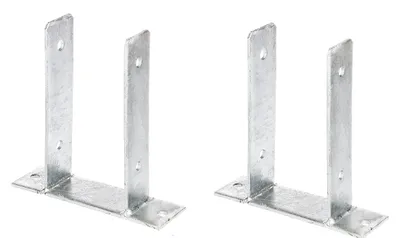 Immagine prodotto di Supporti per pali a U Alberts (2 pezzi), da avvitare, per pali in legno da 101 mm, altezza 200 mm, zincati a caldo