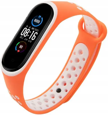 Immagine prodotto di Cinturino di ricambio in silicone per Xiaomi Mi Band 4 / Mi Band 3 Dots Arancione e Bianco
