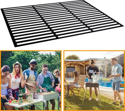 Immagine prodotto di Griglia in ghisa Clanmacy 60x40 cm Griglia per barbecue a gas e barbecue a carbonella Smaltata