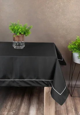 Obrázek produktu pro Slavnostní ubrus stolní dekorace KARIN černý 145x280