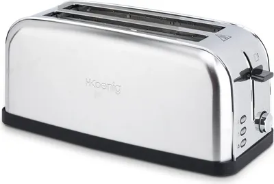 Produktbild von H.Koenig TOAS28 Toaster/Langschlitztoaster mit extra breitem Schlitz / 7 Wärmestufen / 3 Funktionen