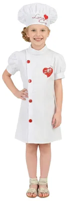 Immagine prodotto di Costume da cuoco per bambino bianco-rosso - 122/134 (7-9 anni)