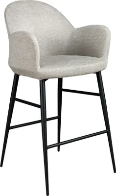 Produktbild von Angel Cerdá Hocker aus hellgrauem Stoff 4174