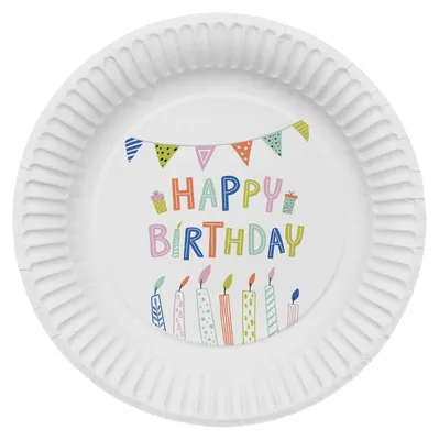 Image de 8 Eco Birthday Pappteller 23cm