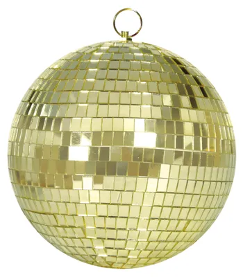 Produktbild von 70s 80s Karneval Party Glanzkugel Discokugel Spiegelball Tanz, Farbe: Gold