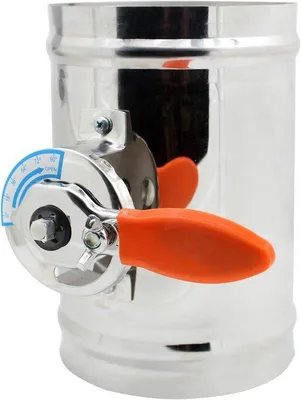 Productafbeelding van Luchtklep handmatige klepregeling - roestvrij staal - diameter 100 mm - voor ventilatorregeling