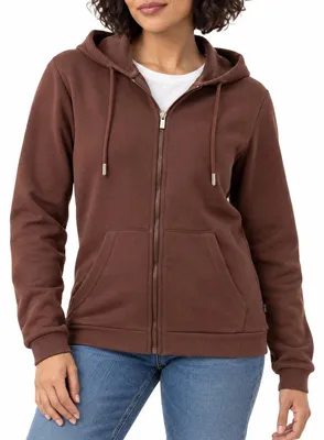 Produktbild von Redbridge Damen Kapuzenjacke Zip Hoodie - Sweatjacke Baumwolle – Braun, Größe S