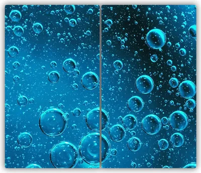 Produktbild von Tulup Glas-Herdabdeckplatte - 2x30x52cm - Glaskeramikkochfeld-Abdeckung Spritzschutz Zweiteilig Blasen Wasser