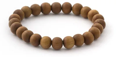 Produktbild von Perlenarmband aus Sandelholz MINK01 - Lä nge: 19 cm