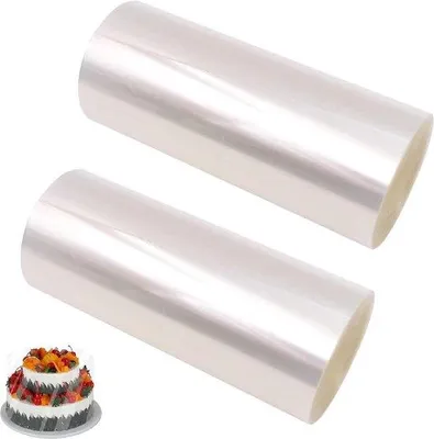 Produktbild von Transparente Acetatschutzfolie für Tortenring 12 cm - 2 Stück - Plastikfolie für Torten- und Kuchendekoration