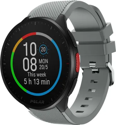 Produktbild von Strap-it Polar Pacer Silikonarmband (Grau)