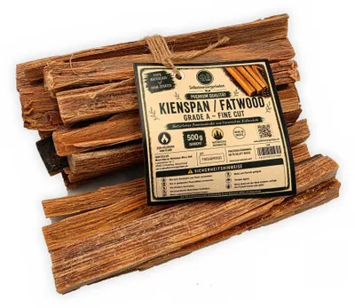 Produktbild von Kienspan 500g Premium Grade A Fatwood Anzündholz harzig Kiefernholz natürlich