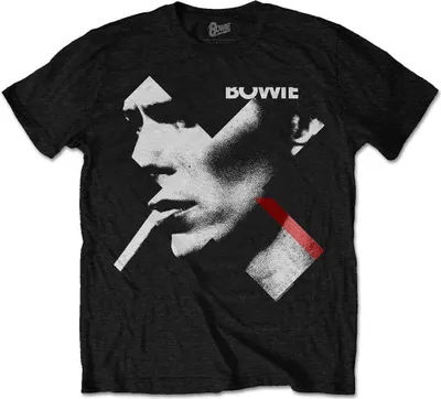 Produktbild von David Bowie - T-Shirt für Herren/Damen Uni RO2295 (M) (Schwarz/Rot)