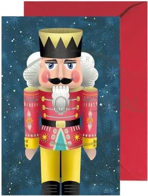 Produktbild von Miniadventskalender Nussknacker als weihnachtliche Klappkarte