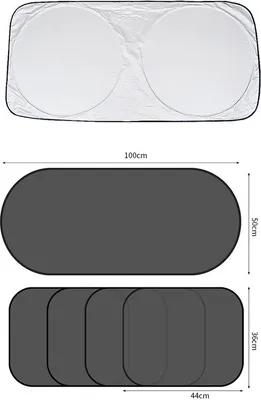 Produktbild von INF Auto-Sonnenschutz aus Netzstoff mit Saugnäpfen (6 Stück)