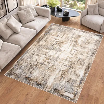 Produktbild von Tapiso Teppich HERA Modern Creme Beige Grau Wohnzimmer 160 x 220 cm