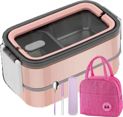 Obrázek produktu pro 304 nerezový izolovaný box na oběd Přenosný box na oběd pro žáky základních škol s použitím uzavřeného boxu na oběd