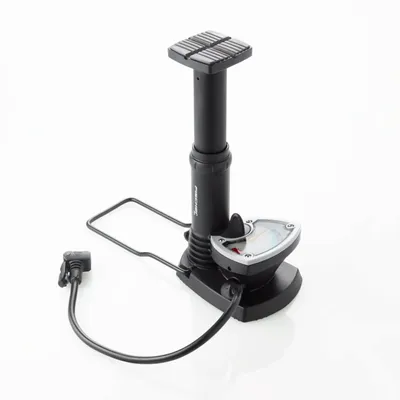 Image de Pompe à pied pour vélo FISCHER Manomètre pour toutes les valves