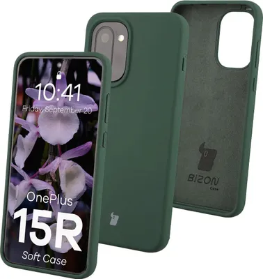 Produktbild von Silikon Handyhülle für OnePlus 15R, Bizon Soft Case, Dunkelgrün