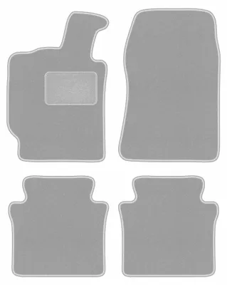 Image de Tapis de sol en moquette pour Lancia Thesis 2001-2009 (berline) – jeu de 4 pièces, gris, sur mesure – Wielganizator OSLO