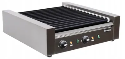 Produktbild von Instanco Hot-Dog-Rollergrill 2,1 kW, 2 Heizzonen, 50–300 °C, Edelstahl, 230 V, 540 x 636 x 173 mm