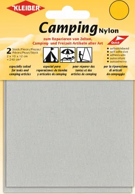 Obrázek produktu pro KLEIBER 48008 KLEIBER kempinkové nášivky, nylon, samolepicí, světle šedé