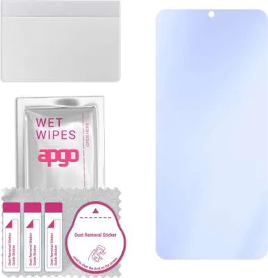Produktbild von apgo Hybrid Schutzglas, kompatibel mit Oppo Reno 3 A, 9H Härte, Flexible Nano Glass PRO, toller Ersatz für Hartglas, kratzfester Displayschutzglas, Displayschutz, Full Glue
