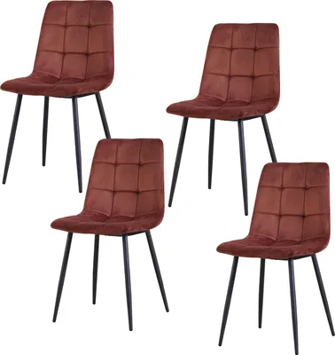 Produktbild von Esszimmerstuhl 4er Set Braun Mesa