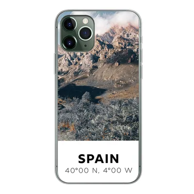 Produktbild von MuchoWow® Handyhülle Schutzhülle Hülle für iPhone 11 Pro Spanien - Berge - Sommer Silikon Softcase Handy Hülle - Handy