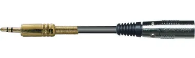 Zdjęcie produktu dla DEXON Kabel sygnałowy XLR niesymetryczny męski / jack 3,5 mm stereo, 2 m