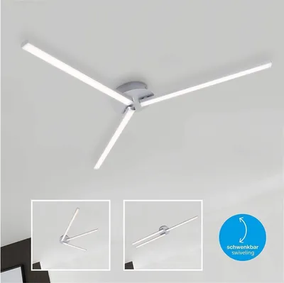 Produktbild von Briloner Go LED Deckenlampe 3-flammig Schwenkbar 15W Aluminiumfarbig