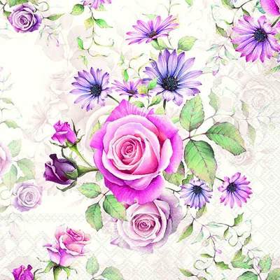 Produktbild von RP 20 Servietten Madeline - Vintage Rosen Komposition 33x33cm