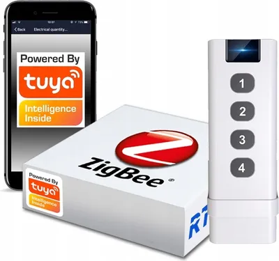 Zdjęcie produktu dla Pilot Przełącznik 12 scen 4 kanałowy ZigBee Tuya