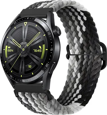 Produktbild von BStrap Elastic Nylon Armband für Samsung Galaxy Watch 3 45mm, black qiao