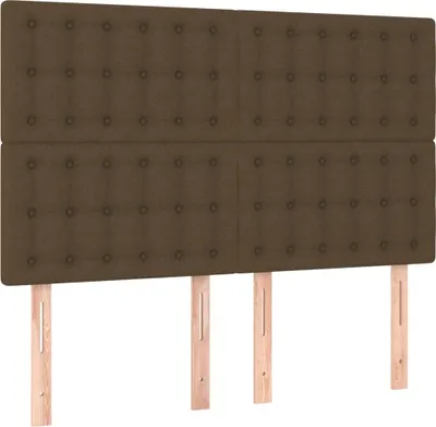 Produktbild von vidaXL Kopfteil Dunkelbraun 144x5x118/128 cm Stoff