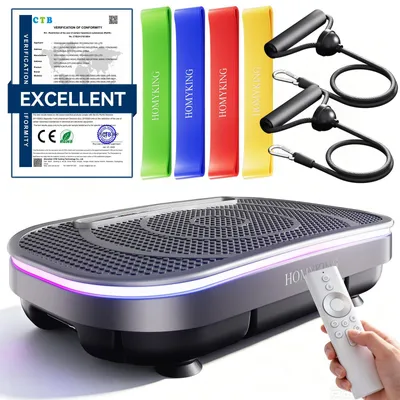 Imagen del producto de Plataforma vibratoria con 120 niveles de intensidad, para entrenamiento de todo el cuerpo, ideal para uso doméstico
