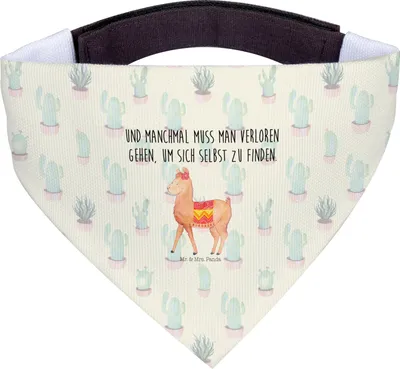 Produktbild von Mr. & Mrs. Panda Tuch Alpaka Stolz - Kaktus Grün - Geschenk, Halstuch Hund, Für Hunde, Hundehalstuch, Lama, Hunde-Bandana