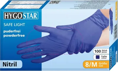 Produktbild von Hygostar "Safe Light" Nitril-Handschuhe Dunkelblau | 100 Stück  : M Größe: M