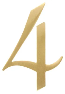 Imagen del producto de Señal de número de casa Messing, de 2 pulgadas, duradera y resistente a la intemperie