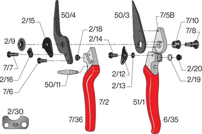 Produktbild von Felco Klauenschere Gewicht 260g, Länge 22cm, XYLANèƒÂ€ÂšÂ¨-Beschichtung auf den Klingen