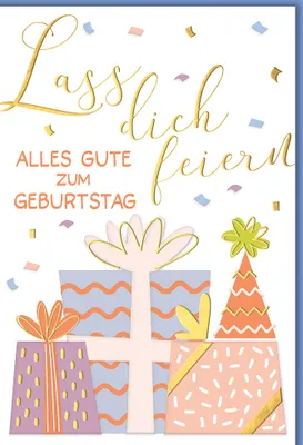 Produktbild von Geburtstag - Karte mit Umschlag - Lass dich feiern