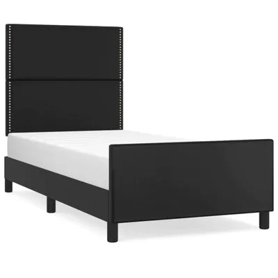 Productafbeelding van vidaXL Bedframe met hoofdeinde, zwart, 100x200 cm, kunstleer