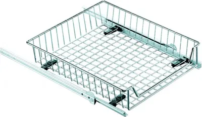 Zdjęcie produktu dla Wysuwana półka do szafki z prowadnicami, wysuwana półka kuchenna do szafki o szerokości 50 cm