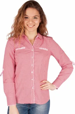 Produktbild von Trachtenbluse Edessa rot 34