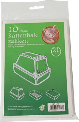 Imagen del producto de Contenedores de plástico para gatos - Bolsas para areneros de gato de tamaño extra grande