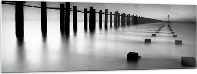 Produktbild von Bilder auf glas - Meer Ufer Ozean Horizont - 160x50cm - Glasbilder - Wandbilder - Kunstdruck - zum Aufhängen bereit - Wanddekoration aus Glas - Glas Bilder - Wandbild auf Glas - GAB160x50-2229