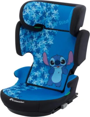 Obrázek produktu pro Bebeconfort Disney Hera i-Fix, Dětská autosedačka, 3,5-12 let, Disney Stitch Skládací dětská autosedačka, Lehká (4,4 kg), 14 poloh opěrky hlavy, Fun Stitch