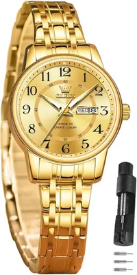 Produktbild von Watch Elegante Wasserdicht Klassische Frauen Uhr mit Quarzwerk, Modisches Design mit Datumsanzeige Leuchtzeiger Armbanduhr Exquisites Design für Damen